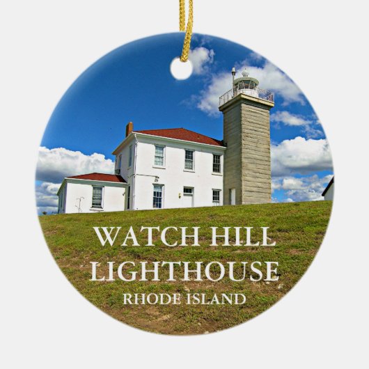 Watch Hill Lighthouse, RI Ceramic Ornament (Voorkant)
