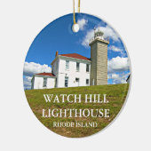 Watch Hill Lighthouse, RI Ceramic Ornament (Links)