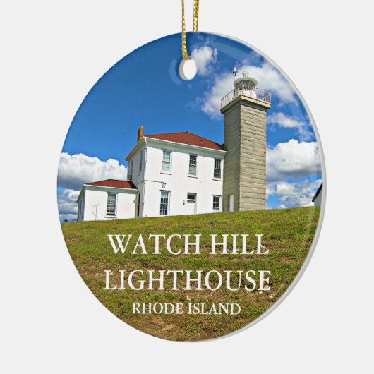 Watch Hill Lighthouse, RI Ceramic Ornament (Links)