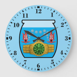 Watch in fish bowl grote klok