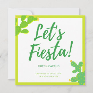 Watch Me Grow Green Cactus Succulent Fiesta Favor Kaart