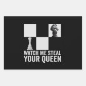 Watch me Steal Your Queen Funny Chess Board Gift Inpakpapier Vel (Voorkant)