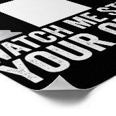 Watch me Steal Your Queen Funny Chess Board Gift Poster (Hoek)