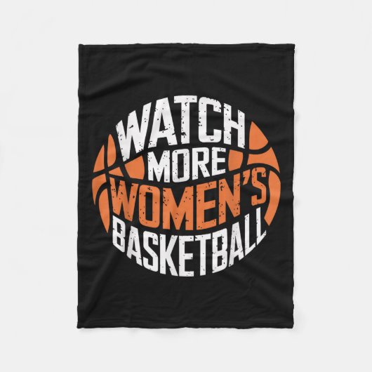 Watch More Women’s Basketball Bold Motivational  Fleece Deken (Voorkant)