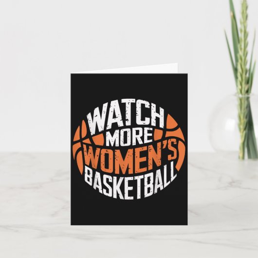 Watch More Women’s Basketball Bold Motivational  Kaart (Voorkant)