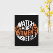 Watch More Women’s Basketball Bold Motivational  Kaart (Gele Bloem)