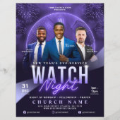 Watch Night New Year's Eve Church Service Flyer (Voorkant)