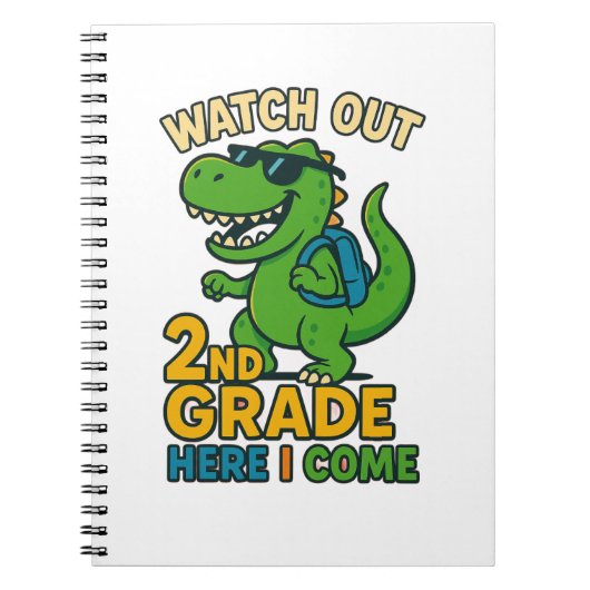 Watch Out 2nd Grade Here I Come Spiral Notebook  Notitieboek (Voorkant)