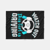 Watch Out Girl Is Driving Funny New Driver Women G Fleece Deken (Voorkant (Horizontaal))