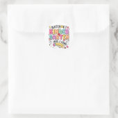 Watch Out Kindergarten Here I Come First Day Back Ronde Sticker (Tas)