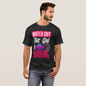 Watch Out This Girl Is Driving Funny New Driver  T-shirt (Voorkant volledig)