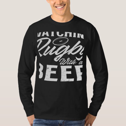 Watch Rugby With A Beer Rugby T-shirt (Voorkant)