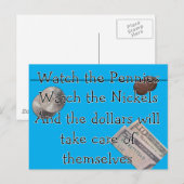 Watch the Pennies er Nickles Briefkaart (Voorkant / Achterkant)
