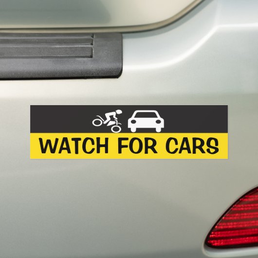 WATCH VOOR AUTO'S BUMPERSTICKER (Op auto)