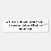 WATCH VOOR MOTORFIETSEN!Een draadloze bestuurder i Bumpersticker (Voorkant)