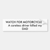 WATCH VOOR MOTORFIETSEN!Een draadloze bestuurder i Bumpersticker (Voorkant)