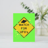 WATCH VOOR UFO's Briefkaart (Staand voorkant)