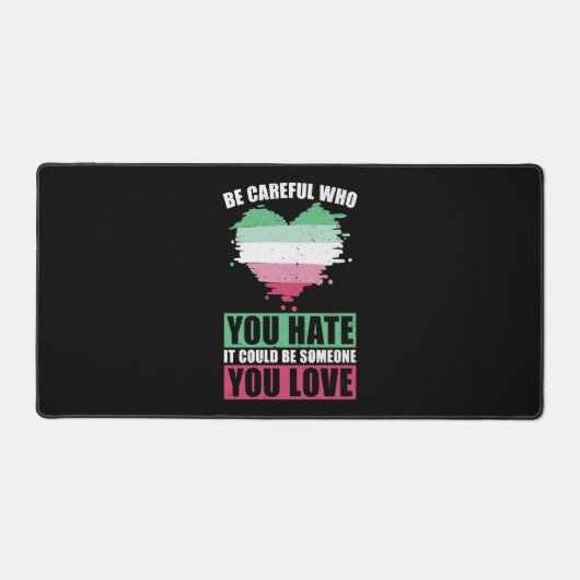 Watch Who You Hate LGBT Gift Abrosexual Bureaumat (Voorkant)