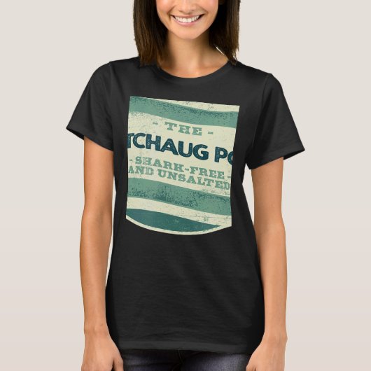Watchaug Pond Shark Free and Unsalted Camping Rhod T-shirt (Voorkant)