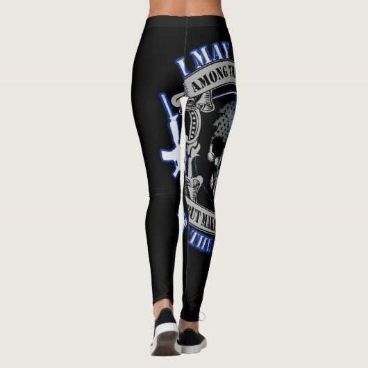 Watchdog thin blue line-out leggings politie (Achterkant)
