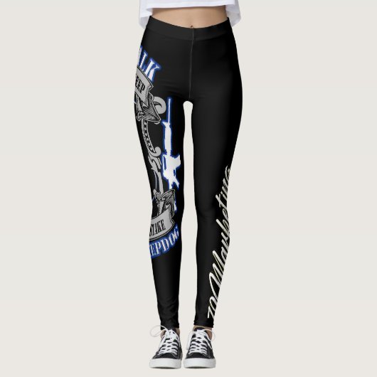 Watchdog thin blue line-out leggings politie (Voorkant)
