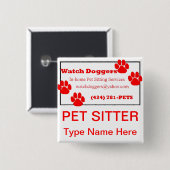 WatchDoggers.com Vierkante Button 5,1 Cm (Voorkant /achterkant)