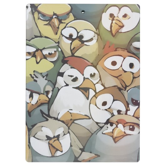 Watched by a a lot of grumpy birds klembord (Achterkant)