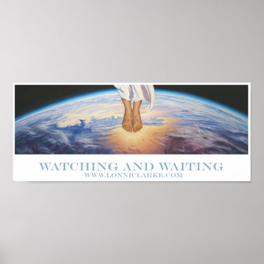 "Watchen en wachten" van Lonni Clarke Poster (Voorkant)