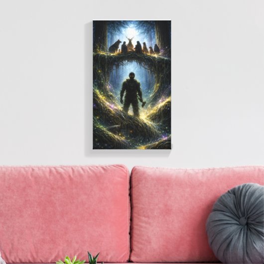 Watcher Beneath the Roots Canvas Afdruk (Insitu (Woonkamer))