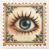 Watcher In The Fog – Eye Halloween Onderzetter Glazen Onderzetter (Voorkant)