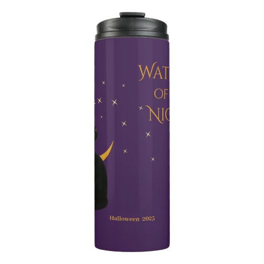 Watcher Of The Night beroemd gemaakt door Hallowee Thermosbeker (Voorkant)