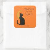 Watcher Of The Night beroemd gemaakt door Hallowee Vierkante Sticker (Tas)