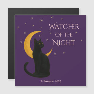 Watcher of the Night – Halloween Zwarte Kat magnee