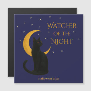 Watcher of the Night – Halloween Zwarte Kat magnee