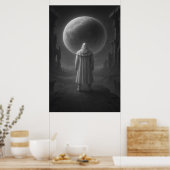 Watcher of the Silent Moon — Dark Fantasy Artwork Poster (Keuken)