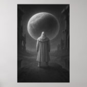 Watcher of the Silent Moon — Dark Fantasy Artwork Poster (Voorkant)