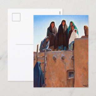 Watchers From the Housetop van Maynard Dixon Feestdagenkaart