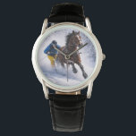 Watches | Jewelry | Watch | Winter Horse | Gift Horloge<br><div class="desc">Dynamic winter horse skijoring design capturing the beauty, strength and motion of this exciting sport. Perfect for horse lovers, equestrian enthusiasts and fans of powerful horse imagery.</div>