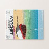 Watchet Somerset poster trein Legpuzzel (Horizontaal)