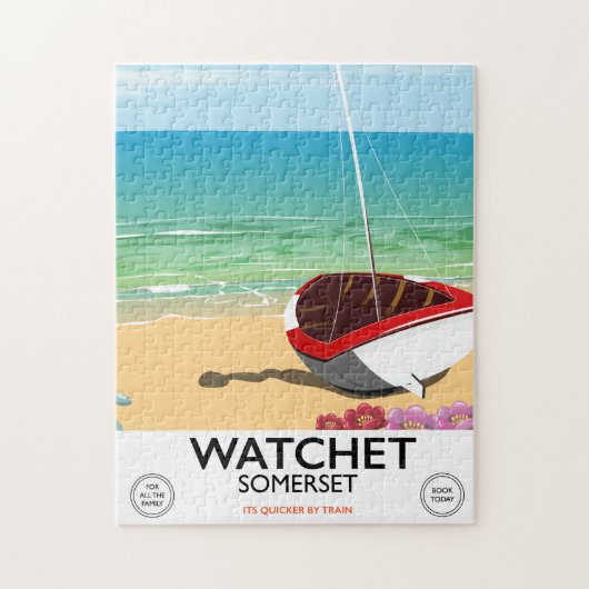 Watchet Somerset poster trein Legpuzzel (Verticaal)