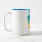 Watchet Somerset  poster trein Tweekleurige Koffiemok (Links)