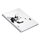 Watchful Cat Portrait Notitieboek (Rechterzijde)