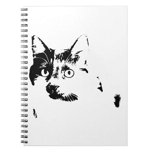Watchful Cat Portrait Notitieboek (Voorkant)