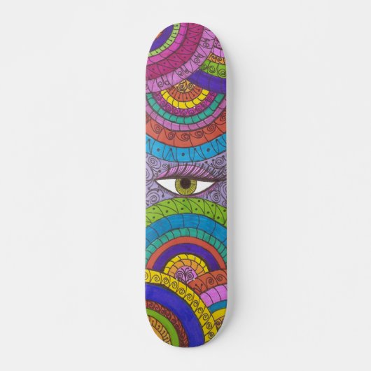 Watchful Eye Mandala Magic Sk8board Skateboard (Voorkant)