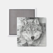 Watchful Eyes Wolf Magnet (Voorkant / Achterkant)