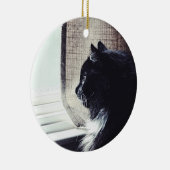 Watchful Kat keramisch Ornament (Rechts)