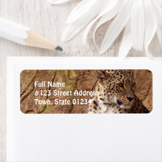 Watchful Leopard retouradreslabel Etiket (Insitu)