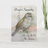 Watchful Sparrow Diepste Sympathie Bijbelcitaat Kaart (Voorkant)