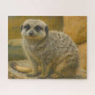 Watchful Stillness – Realistisch Meerkat portret Legpuzzel