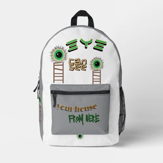 Watching Eye Print Cut Sew Bag Bedrukte Rugzak (Voorkant)